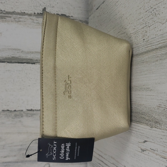 Scout Handbags - Scout metallic gold Crown Jewels makeup bag NWT